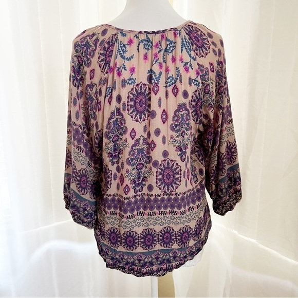 Floral Boho print blouse Verse Size M - Picture 3 of 8